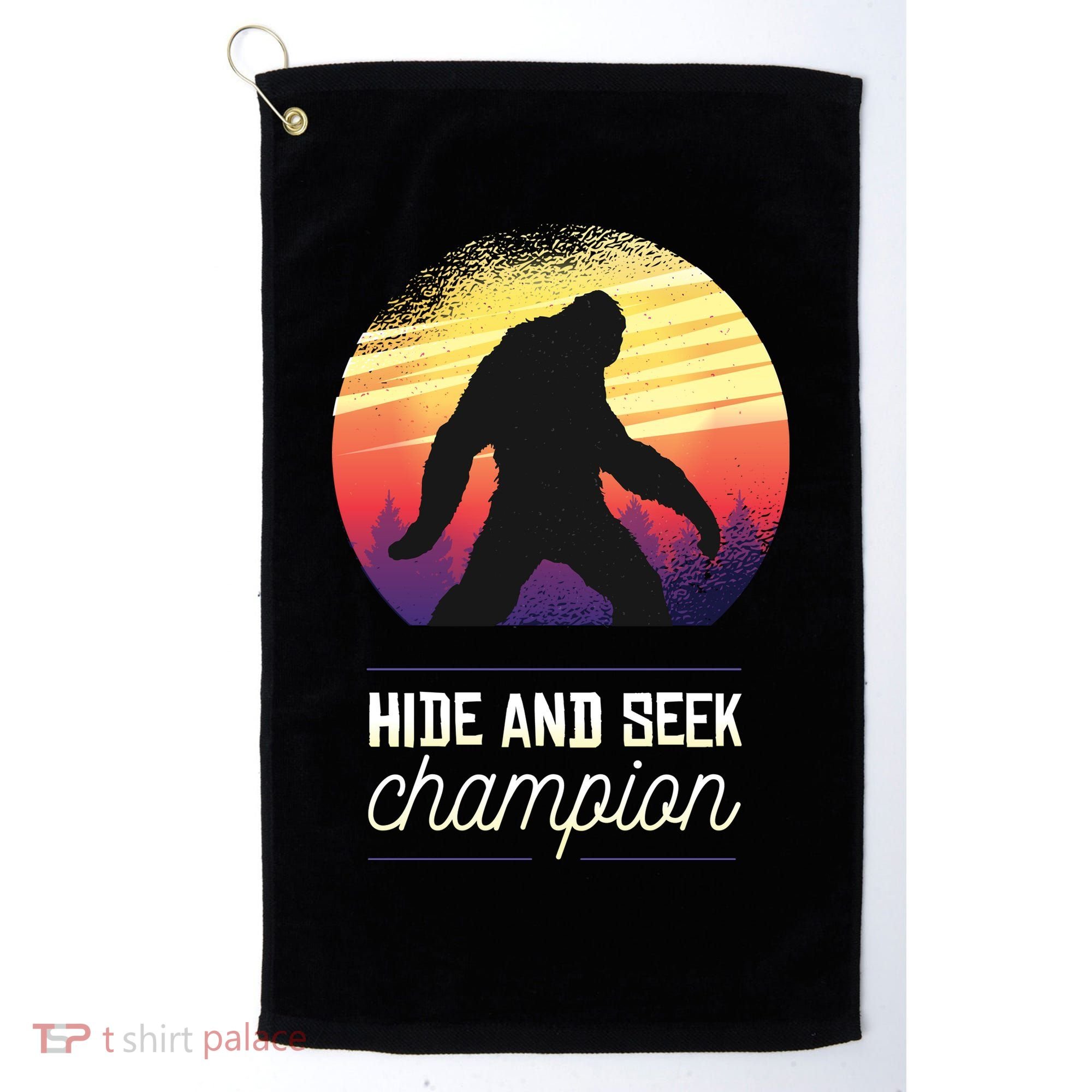 Big Foot Hide And Seek Champion Golf Towel