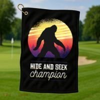 Big Foot Hide And Seek Champion Golf Towel thumb 1