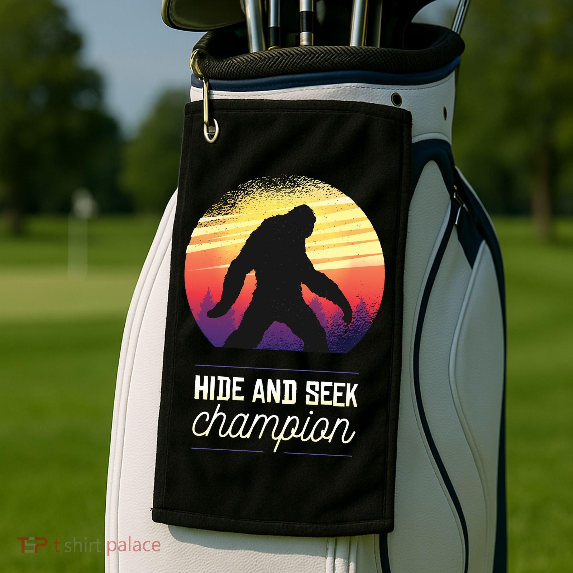 Big Foot Hide And Seek Champion Golf Towel
