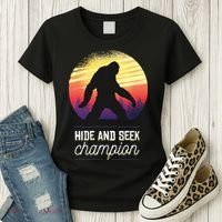 Big Foot Hide And Seek Champion Women's T-Shirt thumb 3