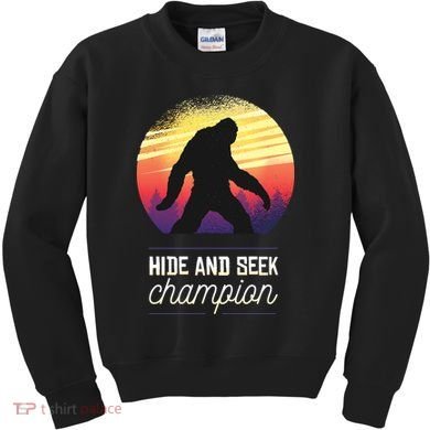 Big Foot Hide And Seek Champion Kids Sweatshirt