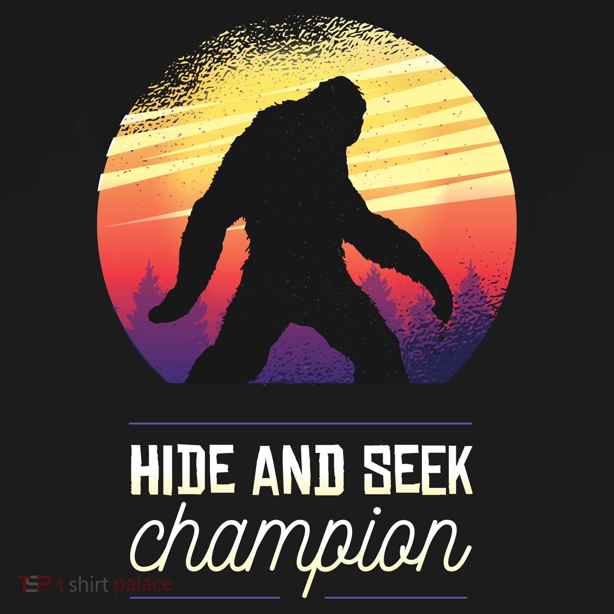 Big Foot Hide And Seek Champion Kids Sweatshirt