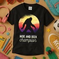Big Foot Hide And Seek Champion Kids T-Shirt thumb 3