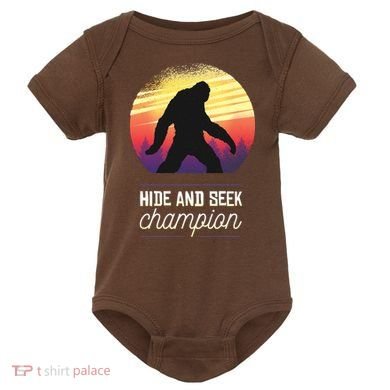 Big Foot Hide And Seek Champion Baby Bodysuit