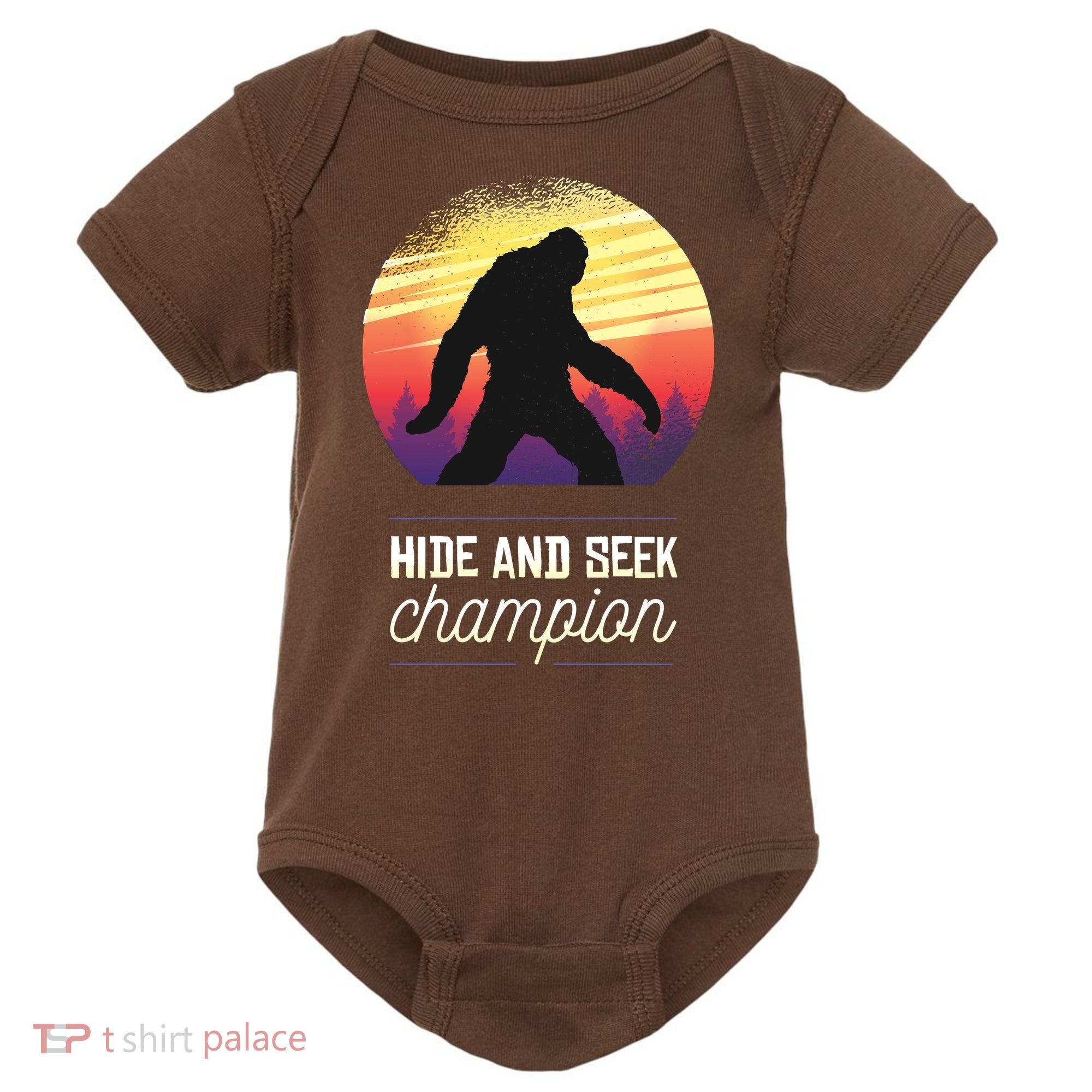 Big Foot Hide And Seek Champion Baby Bodysuit