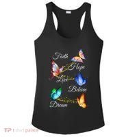 Butterfly Faith Hope Love Believe Dream Ladies PosiCharge Competitor Racerback Tank thumb 0