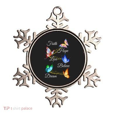Butterfly Faith Hope Love Believe Dream Ornament