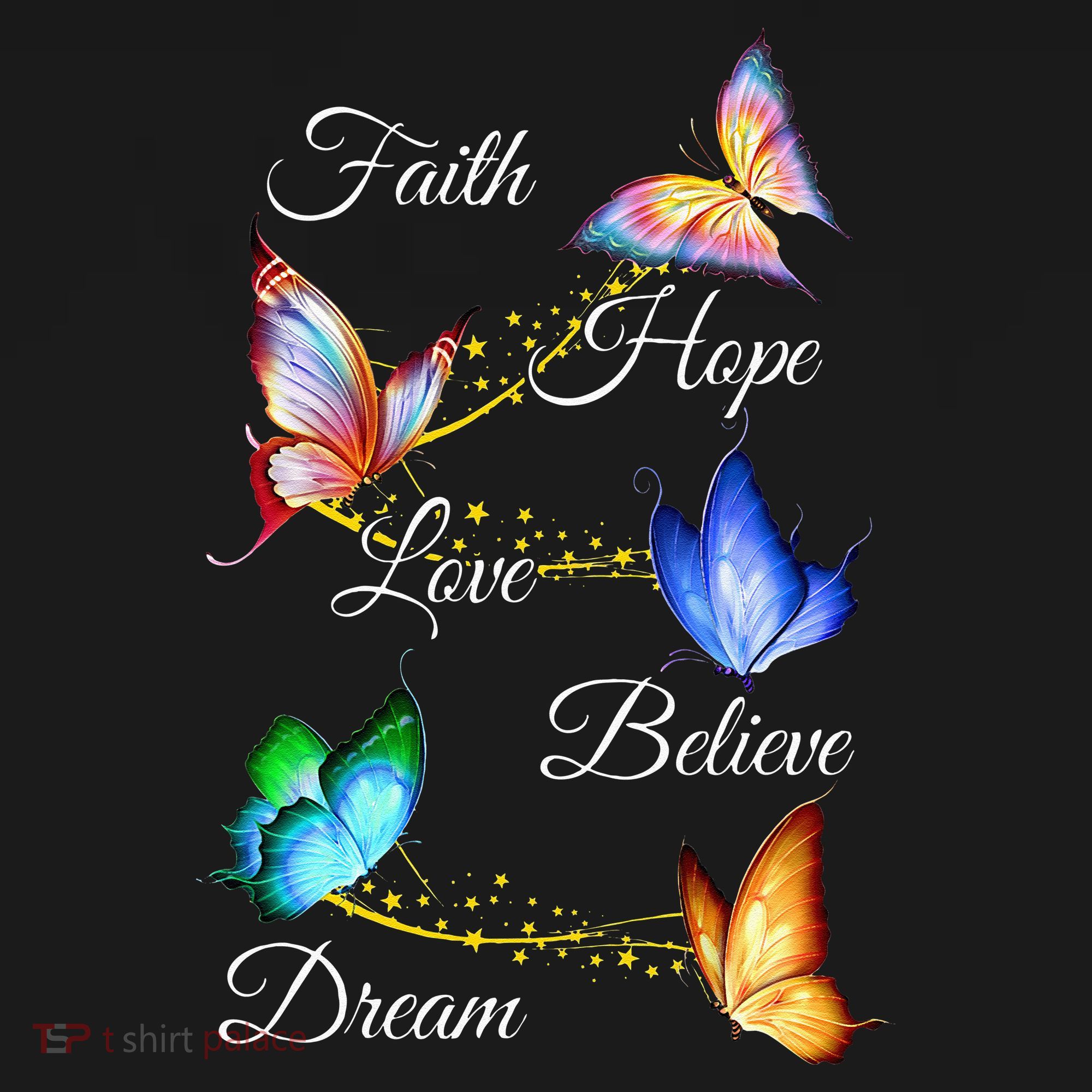 Butterfly Faith Hope Love Believe Dream Women's Tank Top