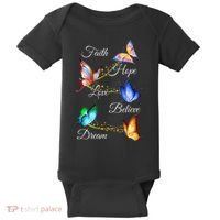 Butterfly Faith Hope Love Believe Dream Baby Bodysuit thumb 0