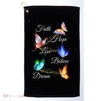 Butterfly Faith Hope Love Believe Dream Golf Towel thumb 0