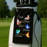 Butterfly Faith Hope Love Believe Dream Golf Towel thumb 2