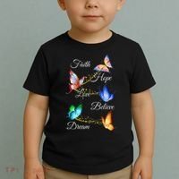 Butterfly Faith Hope Love Believe Dream Toddler T-Shirt thumb 2