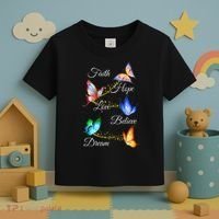 Butterfly Faith Hope Love Believe Dream Toddler T-Shirt thumb 3