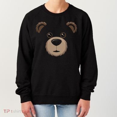 Bear Face Halloween Costume Brown Bear Animal Women's Sweatshirt