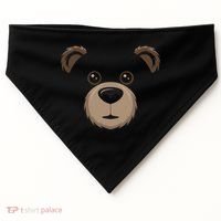 Bear Face Halloween Costume Brown Bear Animal USA-Made Doggie Bandana thumb 0