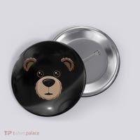 Bear Face Halloween Costume Brown Bear Animal Button thumb 0