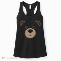 Bear Face Halloween Costume Brown Bear Animal Women's Tank Top thumb 0