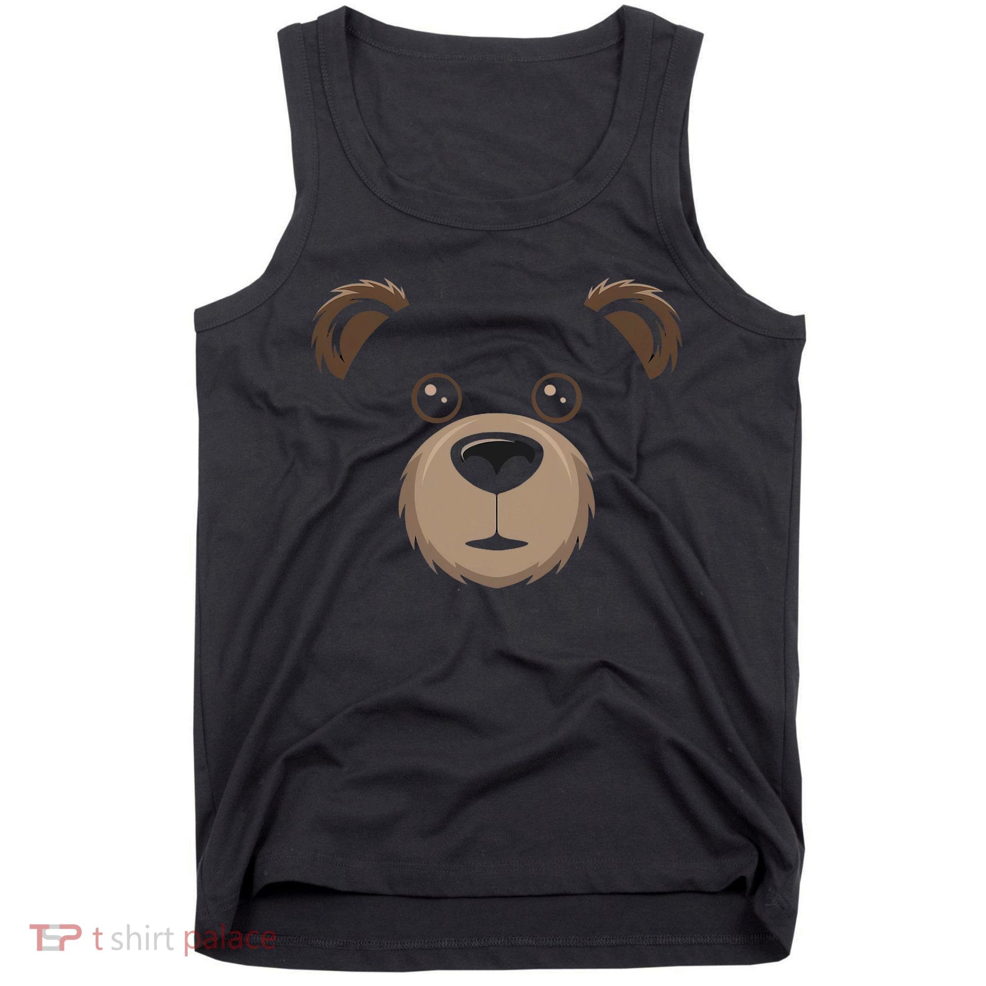 Bear Face Halloween Costume Brown Bear Animal Tank Top