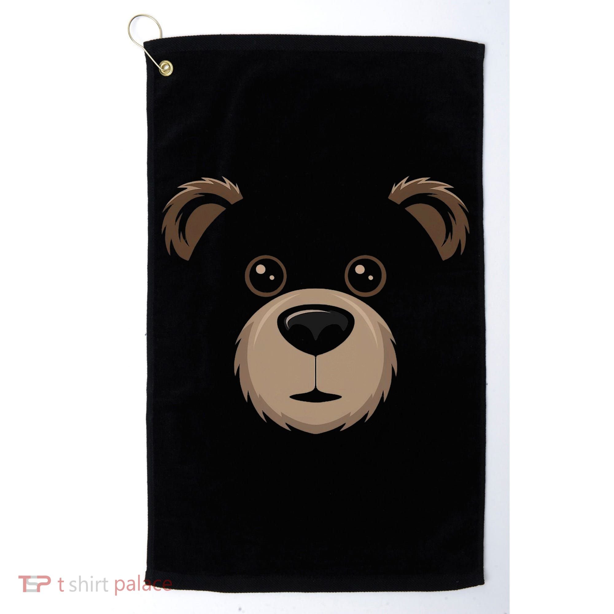 Bear Face Halloween Costume Brown Bear Animal Golf Towel