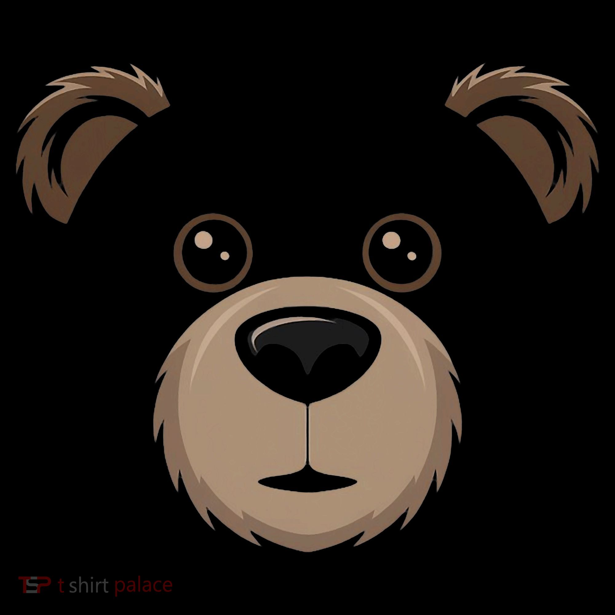 Bear Face Halloween Costume Brown Bear Animal Toddler T-Shirt