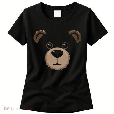 Bear Face Halloween Costume Brown Bear Animal Women's T-Shirt