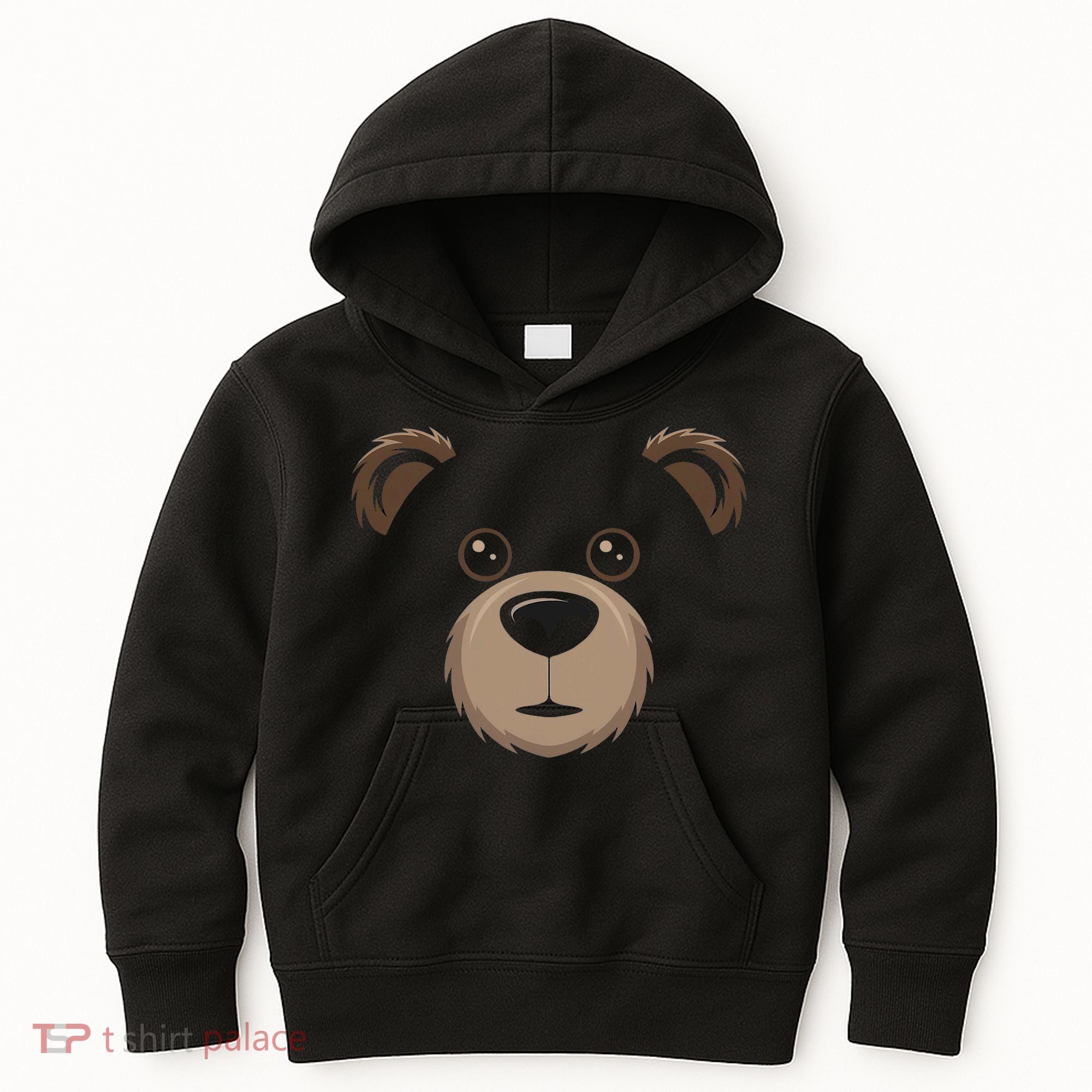 Bear Face Halloween Costume Brown Bear Animal Kids Hoodie