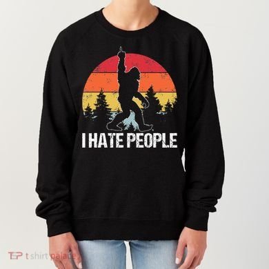 Big Foot I Hate People Middle Finger Sasquatch Women's Sweatshirt