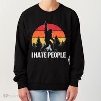 Big Foot I Hate People Middle Finger Sasquatch Women's Sweatshirt thumb 0
