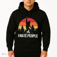 Big Foot I Hate People Middle Finger Sasquatch Hoodie thumb 2