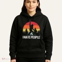 Big Foot I Hate People Middle Finger Sasquatch Hoodie thumb 5