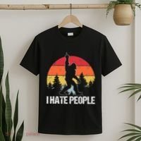 Big Foot I Hate People Middle Finger Sasquatch T-Shirt thumb 2