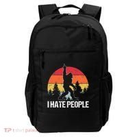 Big Foot I Hate People Middle Finger Sasquatch Backpack thumb 0