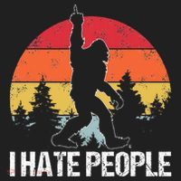 Big Foot I Hate People Middle Finger Sasquatch Beanie thumb 2