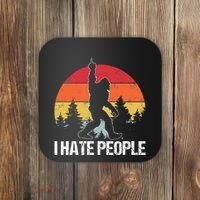 Big Foot I Hate People Middle Finger Sasquatch Coaster thumb 0
