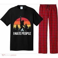 Big Foot I Hate People Middle Finger Sasquatch Pajama Set thumb 0