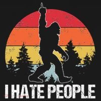 Big Foot I Hate People Middle Finger Sasquatch Women's Hoodie thumb 2