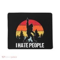 Big Foot I Hate People Middle Finger Sasquatch Mousepad thumb 0