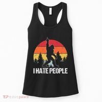 Big Foot I Hate People Middle Finger Sasquatch Women's Tank Top thumb 0