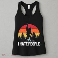 Big Foot I Hate People Middle Finger Sasquatch Women's Tank Top thumb 3