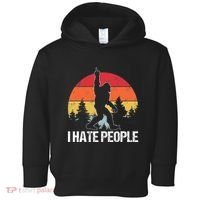 Big Foot I Hate People Middle Finger Sasquatch Toddler Hoodie thumb 0