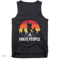 Big Foot I Hate People Middle Finger Sasquatch Tank Top thumb 0
