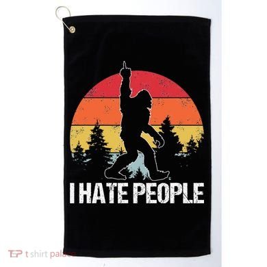 Big Foot I Hate People Middle Finger Sasquatch Golf Towel