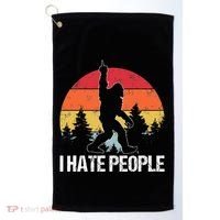 Big Foot I Hate People Middle Finger Sasquatch Golf Towel thumb 0