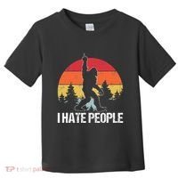 Big Foot I Hate People Middle Finger Sasquatch Toddler T-Shirt thumb 0