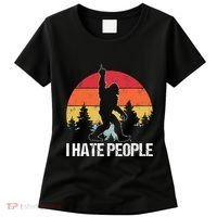 Big Foot I Hate People Middle Finger Sasquatch Women's T-Shirt thumb 0