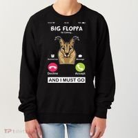 Big Floppa Is Calling Caracal Big Cat Floopa Memes Women's Sweatshirt thumb 0