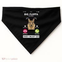 Big Floppa Is Calling Caracal Big Cat Floopa Memes USA-Made Doggie Bandana thumb 0
