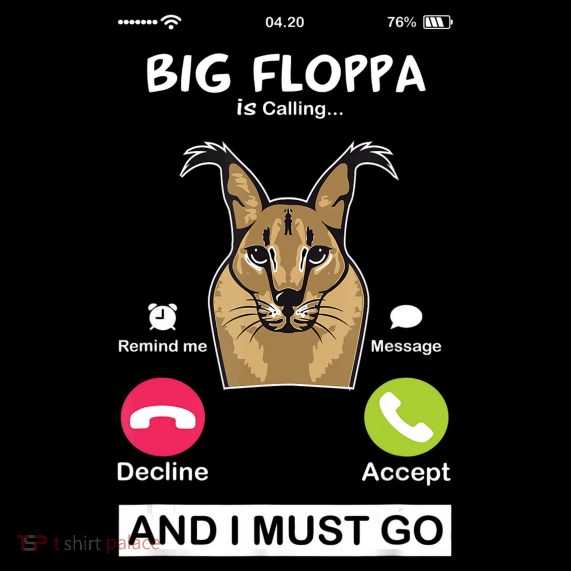 Big Floppa Is Calling Caracal Big Cat Floopa Memes Women's Hoodie
