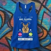 Big Floppa Is Calling Caracal Big Cat Floopa Memes Women's Tank Top thumb 3