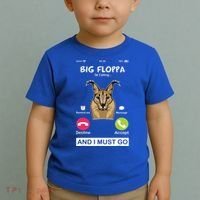 Big Floppa Is Calling Caracal Big Cat Floopa Memes Toddler T-Shirt thumb 2
